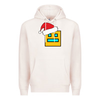 Pale Pink Geometry Dash Premium Hoodie - PixelWave