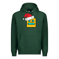 Sports Green Geometry Dash Premium Hoodie - PixelWave