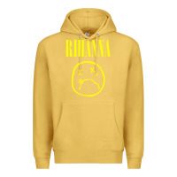 Antique Gold Grunge Rihanna Premium Hoodie - PixelWave