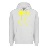Dove Grey Grunge Rihanna Premium Hoodie - PixelWave