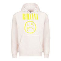 Pale Pink Grunge Rihanna Premium Hoodie - PixelWave