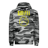 Slate Camo Grunge Rihanna Premium Hoodie - PixelWave