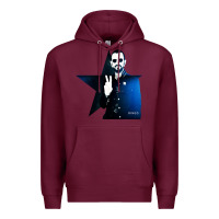 Burgundy ringo starr 01 Premium Hoodie - PixelWave