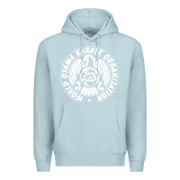 Blue Mist World Oyama Karate Organization ( white ) Premium Hoodie - PixelWave