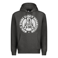 Charcoal Heather World Oyama Karate Organization ( white ) Premium Hoodie - PixelWave