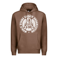 Chestnut World Oyama Karate Organization ( white ) Premium Hoodie - PixelWave