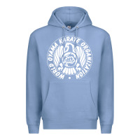 Colony Blue World Oyama Karate Organization ( white ) Premium Hoodie - PixelWave