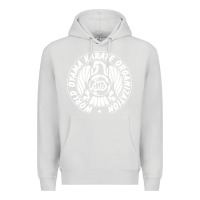 Dove Grey World Oyama Karate Organization ( white ) Premium Hoodie - PixelWave