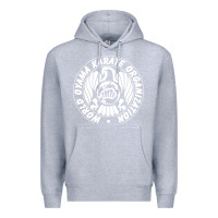 Heather Grey World Oyama Karate Organization ( white ) Premium Hoodie - PixelWave