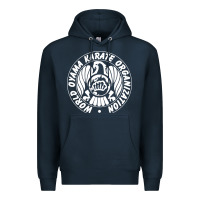 Navy World Oyama Karate Organization ( white ) Premium Hoodie - PixelWave