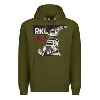 Army Green RKL Keep Laughing Essential Premium Hoodie - PixelWave