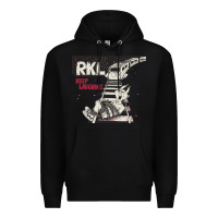 Black RKL Keep Laughing Essential Premium Hoodie - PixelWave