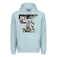 Blue Mist RKL Keep Laughing Essential Premium Hoodie - PixelWave