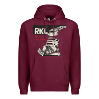 Burgundy RKL Keep Laughing Essential Premium Hoodie - PixelWave