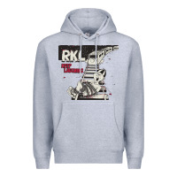 Heather Grey RKL Keep Laughing Essential Premium Hoodie - PixelWave