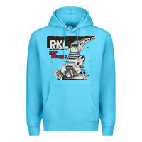 Ocean Blue RKL Keep Laughing Essential Premium Hoodie - PixelWave