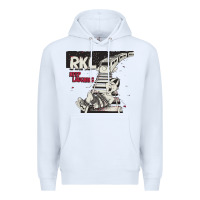 White RKL Keep Laughing Essential Premium Hoodie - PixelWave