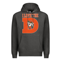 Charcoal Heather i love the d broncos football quote Premium Hoodie - PixelWave