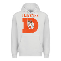 Dove Grey i love the d broncos football quote Premium Hoodie - PixelWave
