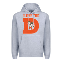 Heather Grey i love the d broncos football quote Premium Hoodie - PixelWave