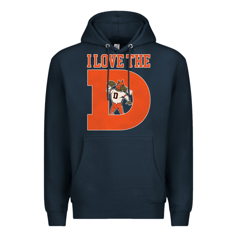 I Love The D Broncos Football Quote Premium Hoodie by PixelWave | Teevron