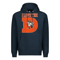 Navy i love the d broncos football quote Premium Hoodie - PixelWave