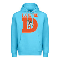 Ocean Blue i love the d broncos football quote Premium Hoodie - PixelWave