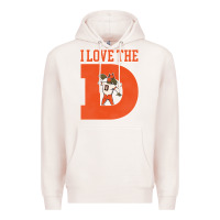 Pale Pink i love the d broncos football quote Premium Hoodie - PixelWave