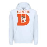 White i love the d broncos football quote Premium Hoodie - PixelWave