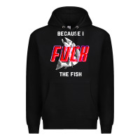 Black because i fuck the fish Premium Hoodie - PixelWave