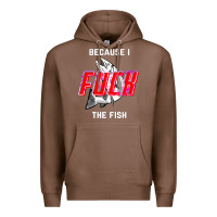 Chestnut because i fuck the fish Premium Hoodie - PixelWave