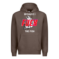 Coffee because i fuck the fish Premium Hoodie - PixelWave