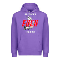 Purple because i fuck the fish Premium Hoodie - PixelWave
