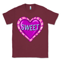 Burgundy valentine's day hearts Classic Tee - FaDigitalArtStudio