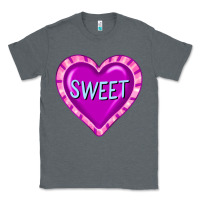 Charcoal Heather valentine's day hearts Classic Tee - FaDigitalArtStudio