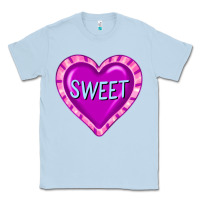 Dusty Blue valentine's day hearts Classic Tee - FaDigitalArtStudio