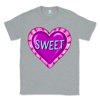 Heather Grey valentine's day hearts Classic Tee - FaDigitalArtStudio