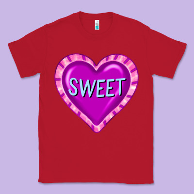 Valentine's Day Hearts Classic Tee Designed By Fadigitalartstudio