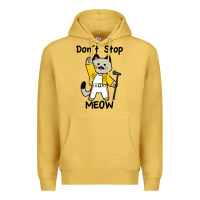 Antique Gold Don´t Stop Meow Premium Hoodie - PixelWave