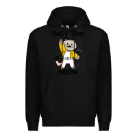 Black Don´t Stop Meow Premium Hoodie - PixelWave