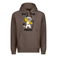 Coffee Don´t Stop Meow Premium Hoodie - PixelWave