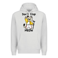 Dove Grey Don´t Stop Meow Premium Hoodie - PixelWave