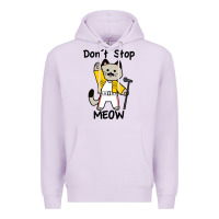 Lilac Don´t Stop Meow Premium Hoodie - PixelWave