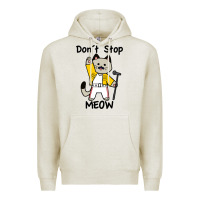 Oatmeal Heather Don´t Stop Meow Premium Hoodie - PixelWave