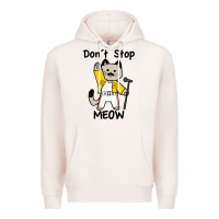 Pale Pink Don´t Stop Meow Premium Hoodie - PixelWave