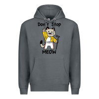 Rock Don´t Stop Meow Premium Hoodie - PixelWave