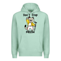 Seafoam Don´t Stop Meow Premium Hoodie - PixelWave