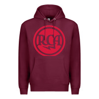 Burgundy rca radio tubes Premium Hoodie - PixelWave