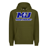 Army Green marymount university vectorized Premium Hoodie - PixelWave