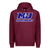 Burgundy marymount university vectorized Premium Hoodie - PixelWave
